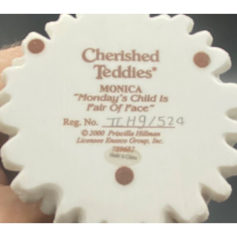 Lot of 7 Cherished Teddies Figurine Collection Monday through Sunday ‘s Child - Picture 3 of 16